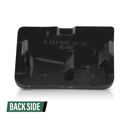 LQI Rear Bumper Tow Hook Cover Cap Black 1648853223 | Compatible with Benz ML-Class ML320 ML350 ML450 ML500 ML550 2009-2011 - size: Rear | Fit Benz W164 ML-Class 2009-2011