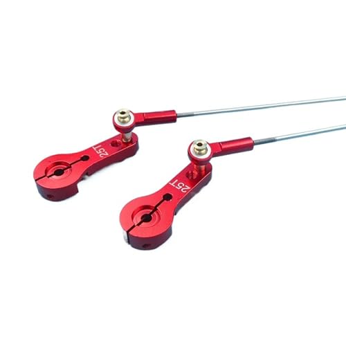 RC Boat 25T Metal Servo Arm Linkage Assembly M2 Ball Joint Rod End Set Adjustable Pushrod 110mm to 250mm CNC Aluminum Steering Link(150mm) - size: 150mm