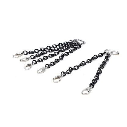 Asixxsix 2pcs Metal Trailer Chain with Tow Hook and Lobster Claw Hooks for RC Crane Model 1/50 DIY Decoration Accessories, for Crawler Climbing Car Upgrade Parts (8CM) - size: 8CM