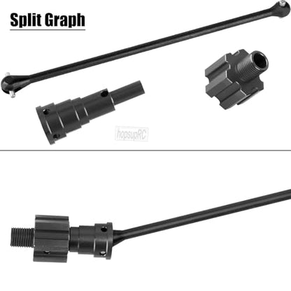 RC Thicker Metal Front Rear Drive Shaft Driveshaft Dogbone CVD Upgrade Parts for XRT 1/6 8S RC Car,Transmission Shaft Hops Up,Black