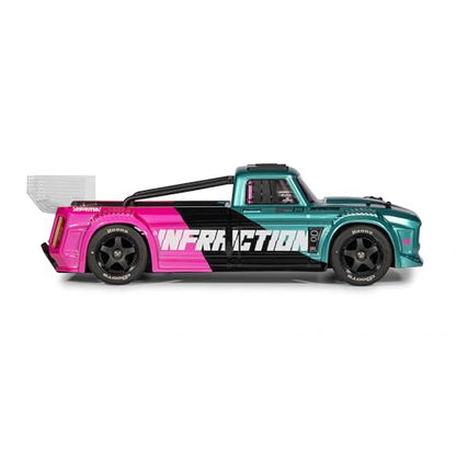 ARRMA Infraction 223S 1/8 RC Truck 4X4 Brushless, RTR, Teal/Pink | DSC, All-Road Street Bash, ARA4315V4T3, Lipo Battery and Charger Not Included - color: Teal/Pink