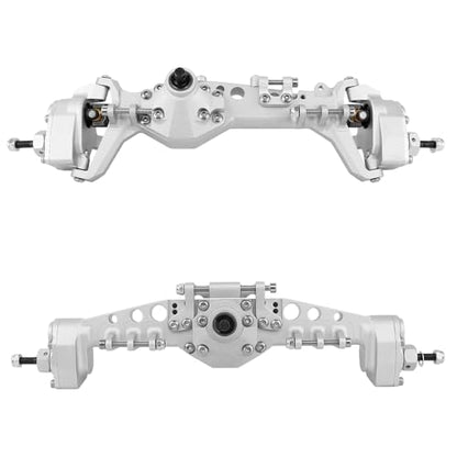 CNC Offset Portal Axle with Adjustable Link Mount for 1/10 RC Crawler Axial SCX10 III AXI03029 AR45P Rock Buggy LCG Chassis Cheater Rigs Upgrade Parts (Silver) - color: Silver