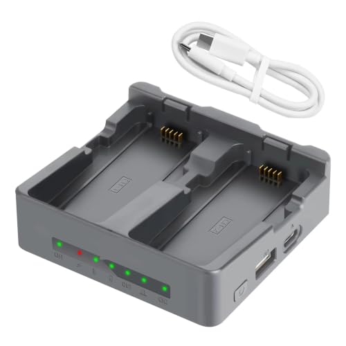 Quick Charger, Compatible with DJI, NEO 2 Battery | Dual-channel charger, fast charging, USB-C to USB-C cable, indicator light