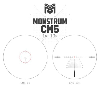 Monstrum Beast ED 1-10x First Focal Plane FFP LPVO Scope - style: Morpheus MOA Reticle