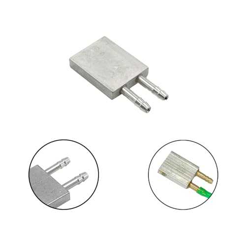 1PC RC Boat Aluminum Alloy Water Cooling Block Sheet Electric Speed Controller Radiator for RC Brushless Electric Boat DIY Model Ship Electric Speed Controller Water Cooling Parts (32x25mm Silver) - style: 32x25mm Silver