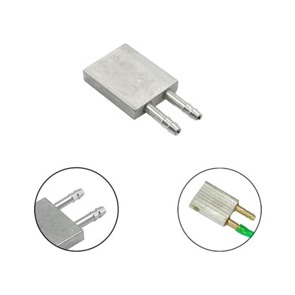 1PC RC Boat Aluminum Alloy Water Cooling Block Sheet Electric Speed Controller Radiator for RC Brushless Electric Boat DIY Model Ship Electric Speed Controller Water Cooling Parts (32x25mm Silver) - style: 32x25mm Silver