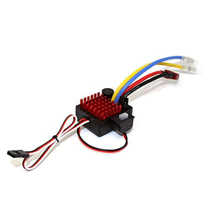 RC Car Waterproof Brushed Motor ESC for Tamiya 1/10 TT01 TT02, Brushed Motor ESC Combo Compatible with Traxxas Redcat HPI HSP SCX10