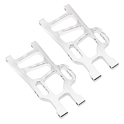 Metal Front Lower Suspension Arm Upgrade Part 08005 Compatible with Redcat Racing HSP 94111 1/10 RC Car Truck (Silver) - color: Silver