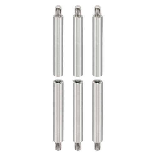 PATIKIL 6pcs M4 Standoffs, M4 40+6mm Spacer Standoffs Steel Threaded Standoffs Screws Kit 4mm ID 6mm OD Metric Male Female Thread Adapters for Circuit Board PCB RC Drones Motherboard - size: 40+6mm L