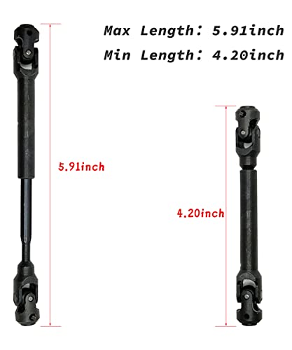 VICRAZZE RC Drive Shaft 97-137mm RC Upgrades for 1/10 RC Crawler Axial SCX10 SCX10-II Redcat D90 Gen7 /Pro RC4WD GEN8(2PCS)