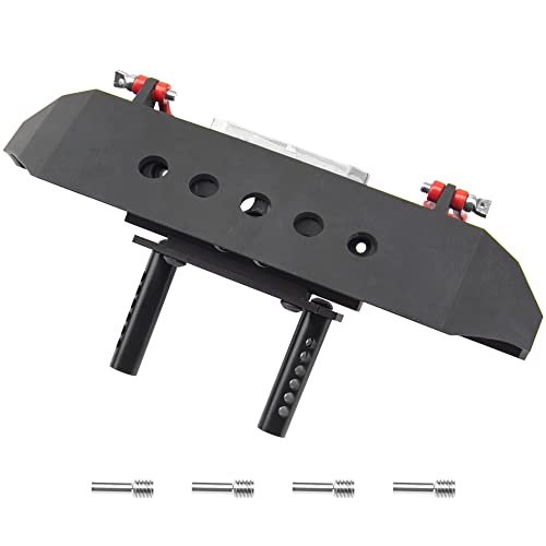ShareGoo Metal Bumper with Tow Trailer Compatible with Axial SCX10 90046 90047 Traxxas TRX-4 Redcat Gen8 1/10 RC Crawler Car (Front Bumper) - style: Front Bumper