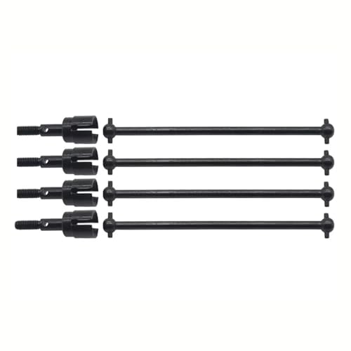 RC Cars Spare Parts Compatible with HSP 94111 94108 94170 1/10 RC Car Replacement Parts 4Pcs Steel Dogbone Drive Shaft Wheel Axle 08029 02033 Black