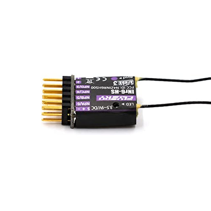 GoolRC Flysky INr6-HS Receiver, 2.4GHz 6 Channels RC Receiver with Dual Antenna PWM/PPM/i-BUS2/S.Bus/i-Bus Date Output Compatible with Flysky Noble NB4+ NB4 Pro+ RC Transmitter for RC Car Drone Boat