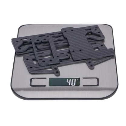 RC Car Parts Compatible with Vanquish for Phoenix Ultra Pro Fordyce 1/10 RC Crawler Parts Light Carbon Fiber Pattern Battery Tray Servo Mount ESC Kit