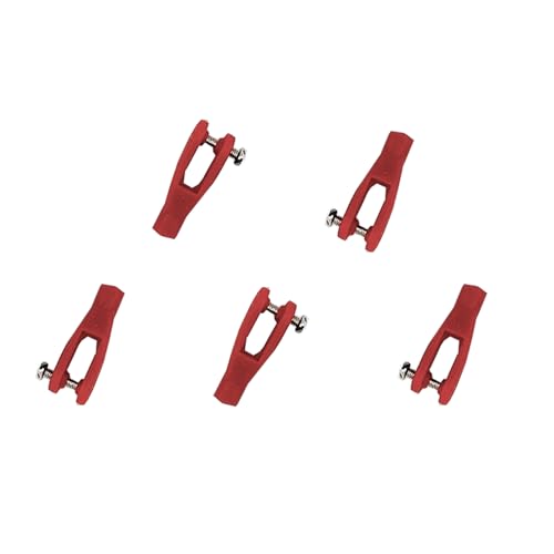 5PCS RC Airplane Servo Linkage Rod Clevis Coupler U-Shaped Nylon Clamp with Screws for RC Plane Helicopter DIY Model Aircraft Pushrod Connecting Part (for 3mm Rod Red) - style: For 3mm Rod Red