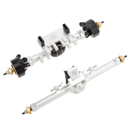 MEUS RACING SCX24 Metal V3 Isokinetic Axles +9MM with 3-Section CVD for Axial 1/24 SCX24 - color: Silver