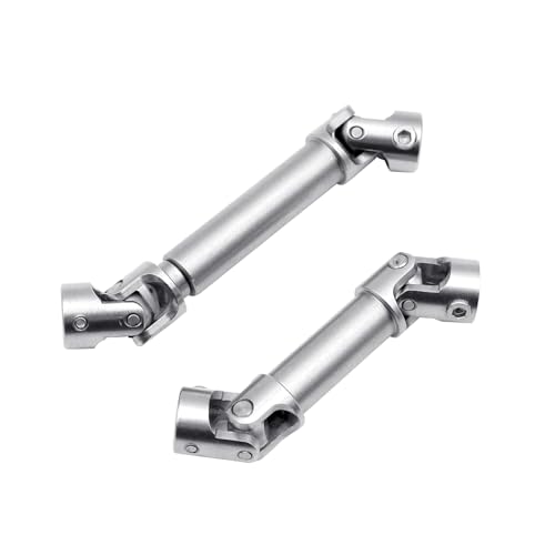 2Pcs Stainless Steel Universal Joint Drive Shafts Chassis Center Driveshaft for 1/18 RC Crawler Redcat Ascent-18 Upgrade Parts
