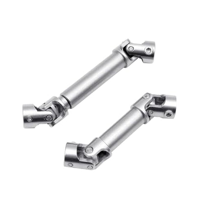 2Pcs Stainless Steel Universal Joint Drive Shafts Chassis Center Driveshaft for 1/18 RC Crawler Redcat Ascent-18 Upgrade Parts