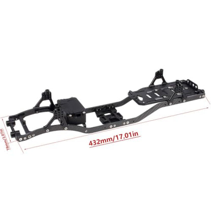 1/10 RC Crawler Carbon Fiber Girder 4.3mm CNC Metal Car Chassis Frame Body Kit for Axial SCX10 II Rock Off Road Truck Upgrade Parts (Red) - color: Red