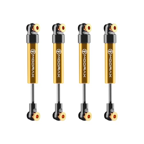 40mm Shock Adjustable Inner Spring Shocks for SCX24 AX24, Black Gold | Ultra-thin CNC Aluminum Micro Dampers, Multi Mode Adjustment, Low Friction Damping Shaft - color: Black Gold