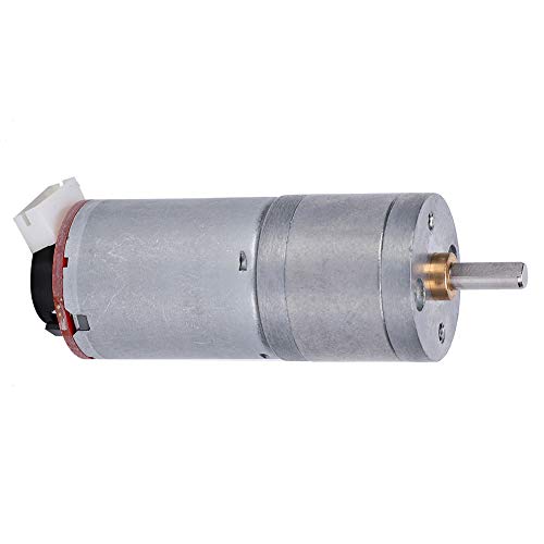 Gear Motor DC Geared Motor GA25 370 Brush Copper Stainless Steel Metal High Torque Speed Reduction Reversible for Robot Car Smart Devices DIY Users (DC12V 150RPM) - size: DC12V 150RPM