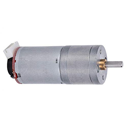 Gear Motor DC Geared Motor GA25 370 Brush Copper Stainless Steel Metal High Torque Speed Reduction Reversible for Robot Car Smart Devices DIY Users (DC12V 500RPM) - size: DC12V 500RPM