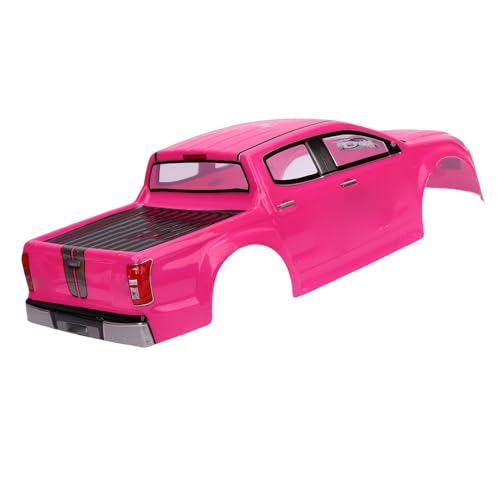 Vikye 1/10 RC Truck Body Shell, Lightweight Clear Pattern Replacement RC Car Shell with Precise Fit, for 26cm Wheelbase Remote Control Vehicles (Pink) - color: Pink