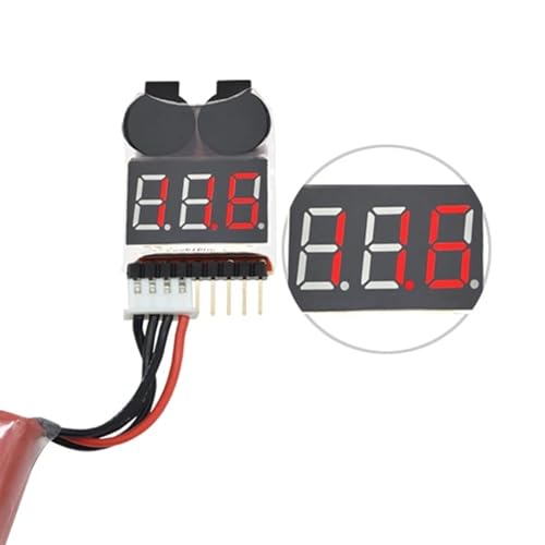 2 in 1 Li-ion Lipo Battery Low Alarm 1S-8S Buzzer Checker