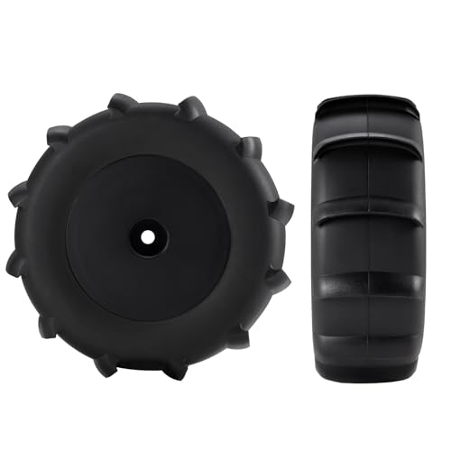 4PCS Off Road Snow Sand Rubber Tires Wheels for All 1/10 Scale RC Trucks (Black) - color: Black