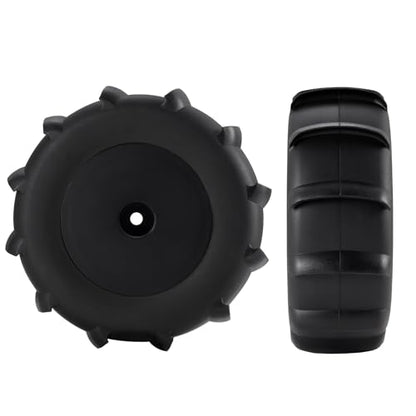 4PCS Off Road Snow Sand Rubber Tires Wheels for All 1/10 Scale RC Trucks (Black) - color: Black