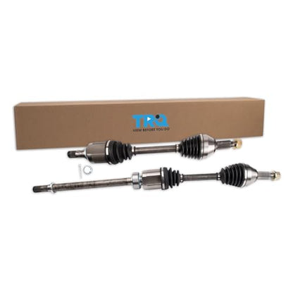 TRQ Front 2 Piece CV Axle Shaft Assembly Set | For 15-18 Nissan Altima V6 3.5L 16-20 Maxima Driver & Passenger Side - style: CSA32598
