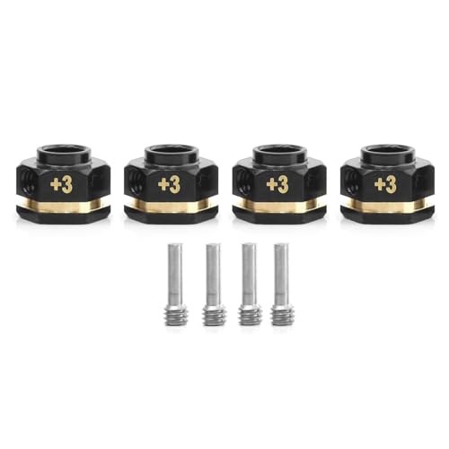 12MM RC Brass Hex Extension Adaptor Compatible for Traxxas TRX4 TRX6 Upgrades Parts Counterweight 3mm Extended Wheel Hex Hubs Extenders Spacer - color: 3mm