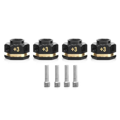 12MM RC Brass Hex Extension Adaptor Compatible for Traxxas TRX4 TRX6 Upgrades Parts Counterweight 3mm Extended Wheel Hex Hubs Extenders Spacer - color: 3mm