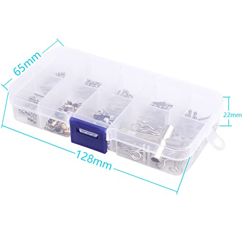 HobbyPark 280pcs SCX24 Screw Kit Screws Assortment Set Hardware Fasteners for Axial SCX24 Gladiator Chevrolet C10 Deadbolt B17 Betty Wrangler JLU CRC Bronco 1/24 Crawler
