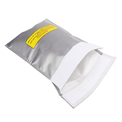 MAVIS LAVEN Battery Safe Bag, Fire Retardant PVC Fiber Protection, Explosion Proof Storage with Charging Holes for RC Drone Batteries