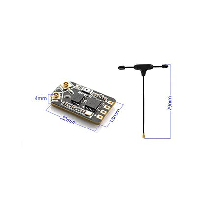 RadioMaster RP3 ELRS FPV Receiver - 2.4ghz ExpressLRS Nano Receiver Drone RX Module with 65mm UFL T Antenna for FPV Drone Tiny Whoop Fixed-wing RC Plane by Speedybee