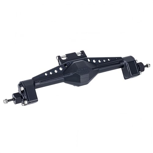 UTB18 CNC Aluminum Portal Axle Set — Complete Front & Rear Upgrade for Axial UTB18 Capra 1/18 RC Crawler, Total Weight 335g (Black) - color: Black