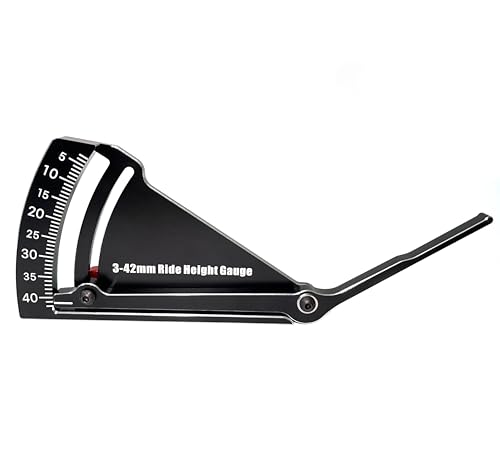 RC Car Ride Height Gauge Aluminum RC Car Wheel Height Rim Camber 3-42mm Adjustable Measuring Ruler