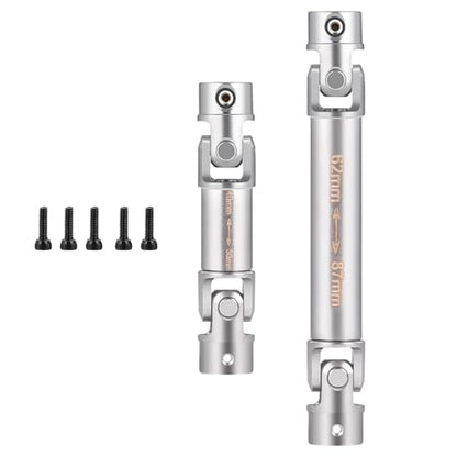 Heavy-Duty Drive Shaft Front Rear Center Shaft with D Shaped Hole Stainless Steel Drive Shaft for TRX4M TRX4M High Trail K10 F150 1/18 RC Crawler Car Upgrade Parts Accessories, 2PCS