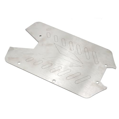 Steel Chassis Armor Front Rear Protector Skid Plate for Arrma 1/10 Vorteks 4x4 3S Blx 4WD Big Rock RC Car Upgrade Parts(Silver