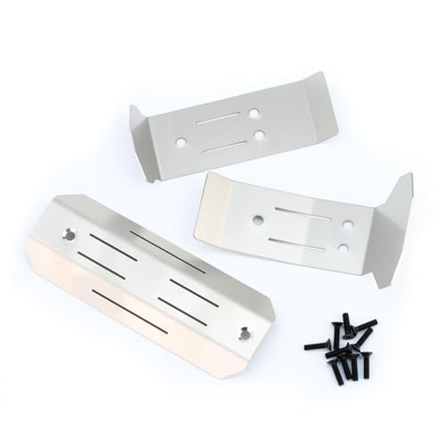 Stainless Steel Skid Plate Guard Upgrade Parts Compatible with 1/16 Mini-Maxx