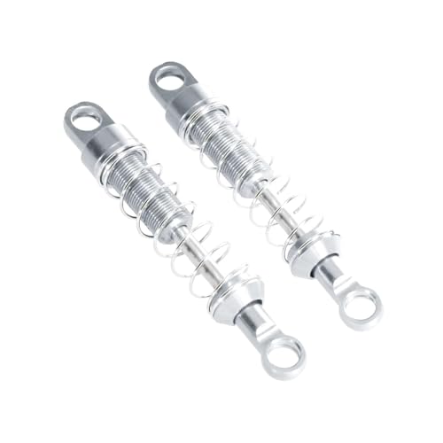 Compatible with MN for MN78 1/12 RC Car Front and Rear External for Spring Shock Absorber Metal Upgrade Modification Parts Accessories RC Assortment(White) - color: White