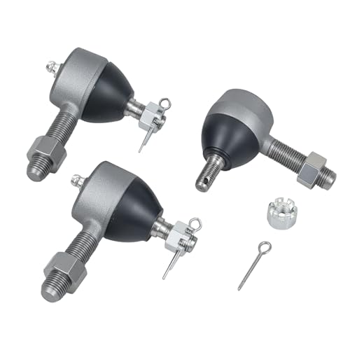 Club Car Ds Parts Tie Rod End, 3PCS Ball Joint Kit Golf Cart Accessories On Driver and Passenger Side Fits 1976-2008 Club Car Ds Gas & Electric OEM Part # 7539 7540
