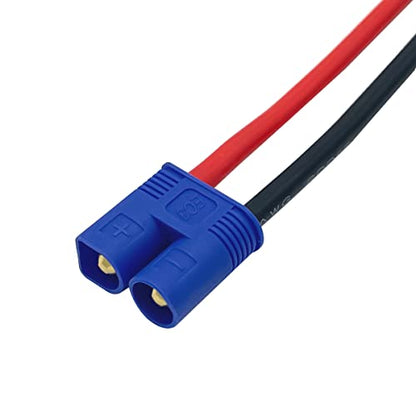 5Pairs EC3 Plug Connector Female and Male Deans with 14AWG 10cm Silicon Wire for RC Lipo Battery Cable Drone - style: EC3