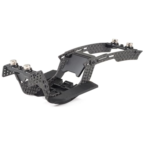 1/24 LCG Chassis Kit, SCX24 Carbon Fiber Chassis Custom Builds, Performance Comp Rigs with High Clearance Adjustable Wheelbase for 1/24 RC Crawler SCX24 FCX24