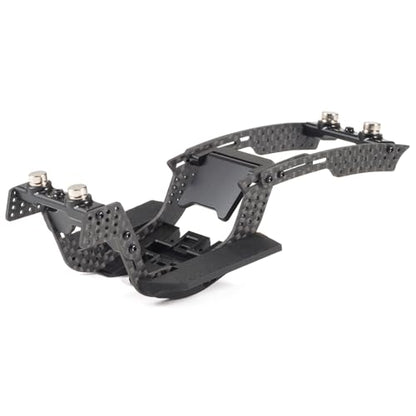 1/24 LCG Chassis Kit, SCX24 Carbon Fiber Chassis Custom Builds, Performance Comp Rigs with High Clearance Adjustable Wheelbase for 1/24 RC Crawler SCX24 FCX24