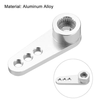 MECCANIXITY Metal 25T 25 Teeth Steering Servo Single Arm Horn Silver for DIY RC Car/Boat/Airplane Boat Accessories - color: Silver