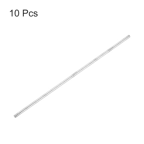 MECCANIXITY 10pcs 2.5mmx130mm Toys Shaft Round Rod Axles Drive Shaft for DIY RC Car Truck Boat Helicopter Model Part, Silver - size: 2.5mmx130mm