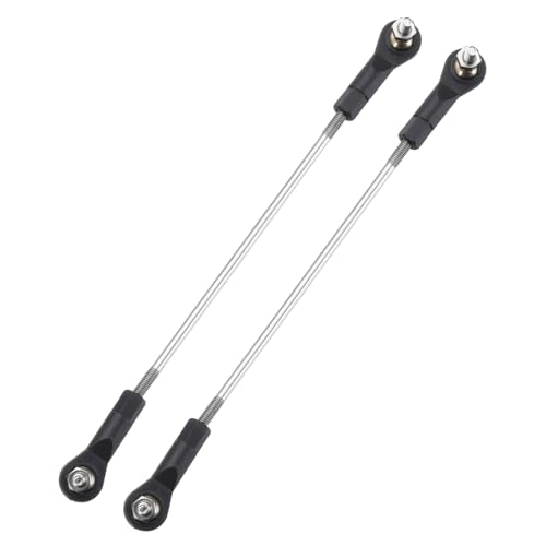 MECCANIXITY 2Pcs Adjustable Turnbuckles Camber Link, 129-139mm Turnbuckle Rod Steering Servo Linkage with M3 Ball Head Rod Ends for RC Car Replace Parts - size: 129-139mm