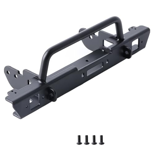 Steel Front Flat Bumper Kit Compatible with Vanquish VP VS4-10 Phoenix 1/10 RC Crawler, Heavy 45# Steel Front Bumper Upgrade for 1/10 RC Rock Crawler - style: Front